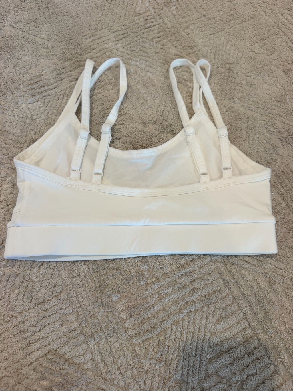 Bttrm White Strappy Sports Bra Xs Adjustable Strap Activewear — image 3 of 6